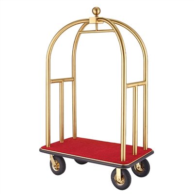 小金頂行李車-拉絲銅-紅毯
