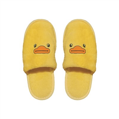 【B.Duck 小黃鴨】珊瑚絨兒童拖鞋