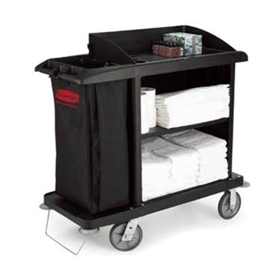【Rubbermaid】省空間型客房服務車